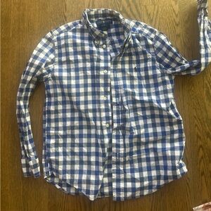 Ralph Lauren Navy and White Plaid Shirt